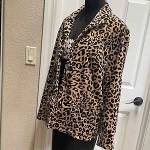 Chico's Size 3 Leopard Blazer